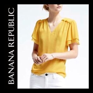 Banana Republic Flutter Sleeve Top